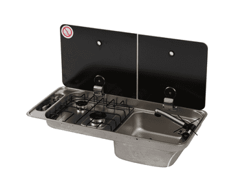 CAN FL1401 Two Burner Hob And Sink Combination