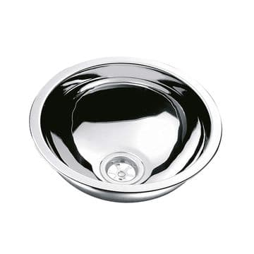 Can LA1410 Round Polished Stainless Steel Sink 290mm