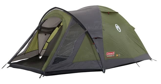 Coleman Darwin 3 Plus Camping Tent, 2 - 4 People tent, Outdoor Camping Tent  - Grasshopper Leisure