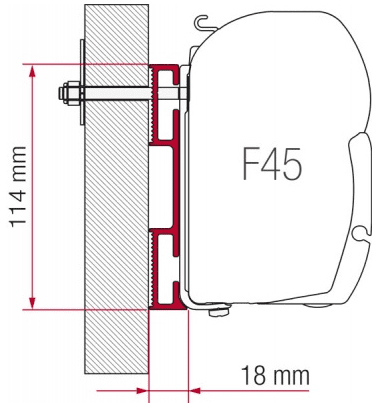 Fiamma F45 Awning Adapter Kit - Adapter D, awnings adaptor bracket - awning fitting kits -Grasshopper Leisure