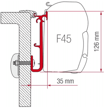 Fiamma F45 Awning Adapter Kit - Caravan