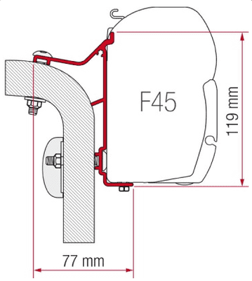 Fiamma F45 Awning Adapter Kit - Hymer Van/B2