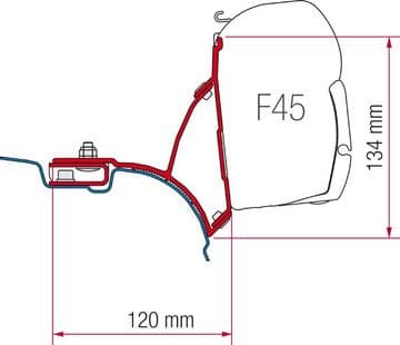 Fiamma F45 Awning Adapter Kit - VW T5 / T6 Transporter Multivan