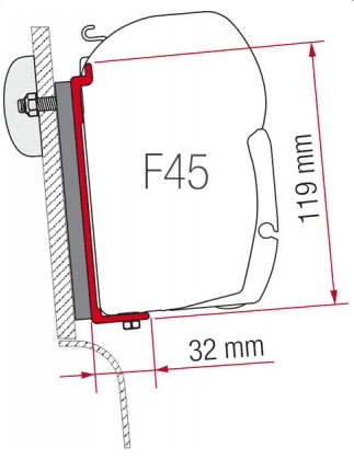 Fiamma F45 Awning Adapter Kit - Westfalia (High Roof)