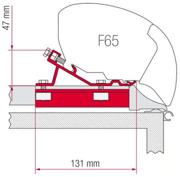 Fiamma F65 / F80 Awning Adapter Kit - Fixing Bar