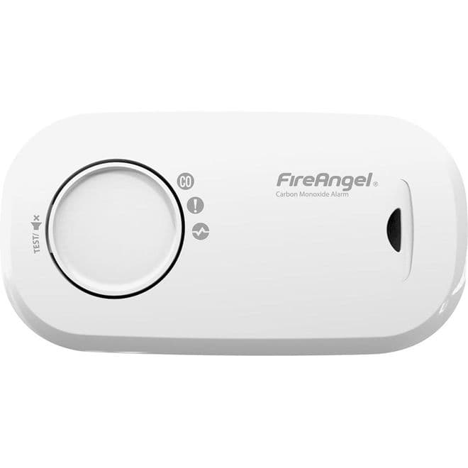 FireAngel Carbon Monoxide Alarm 1 Year Replaceable Batteries (2x AA), Smoke alarms, smoke detector, fire alarm - Grasshopper Leisure