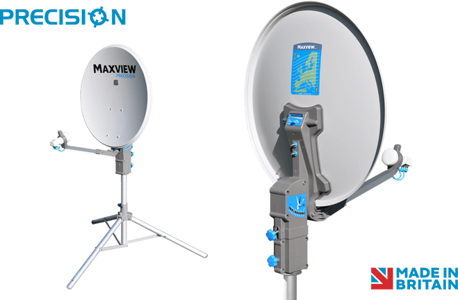 Maxview PRECISION 55cm / 65cm / 75cm Satellite System with Single or Twin LNB, TV & Satellite, TV & Satellite for caravan and motorhome - Grasshopper Leisure