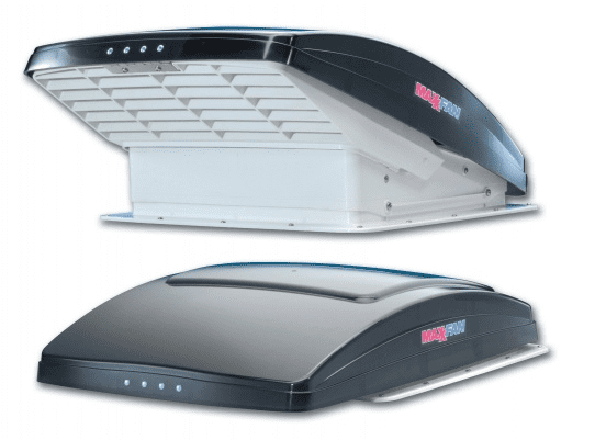 Maxxair Maxxfan Deluxe Roof Vent Fan With Remote Control 400x400mm, Caravan Campervan Motorhome - Grasshopper Leisure