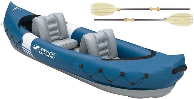 Sevylor Tahaa 2 Person Inflatable Kayak 2000037667, Water sports equipment - Grasshopper Leisure