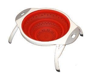 Sunncamp Collapsible Silicone Colander With Legs, Outdoor Cooking Accessories, Camping Accessories, camping cooking accessories, BBQ, Portable stoves, fishing cooking, camping cooker, camping stove,Camping BBQ's, Barbecues UK, BBQ and cooking equipment, garden BBQ, camping BBQ, outdoor BBQ, outdoor cooking, portable stoves, BBQ's and cooking equipment, Summer BBQ,