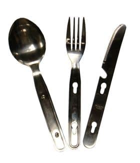 SunnCamp Delux Chow Kit - Knife, Fork & Spoon Camping Cutlery Set