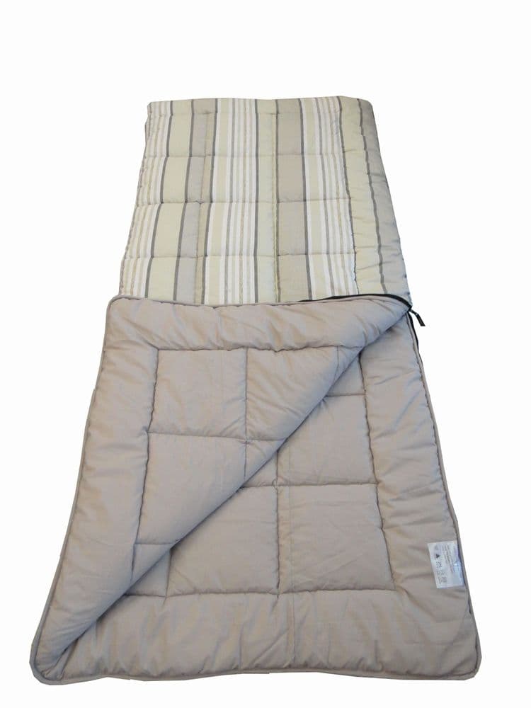 Sunncamp Sleeping Bag - Grey Stripe Super King Size Thick Single ...