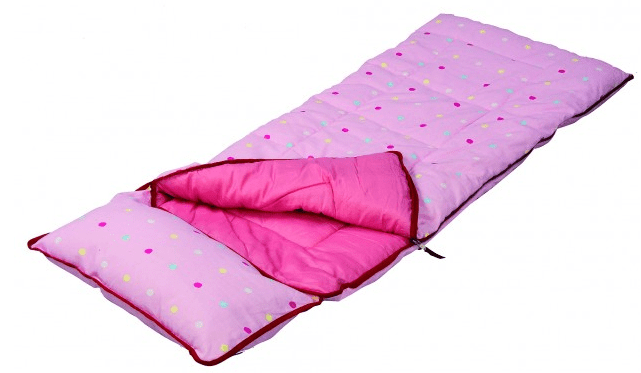 Kids Sleeping Bag - SunnCamp Junior Pink Dotty - Grasshopper Leisure